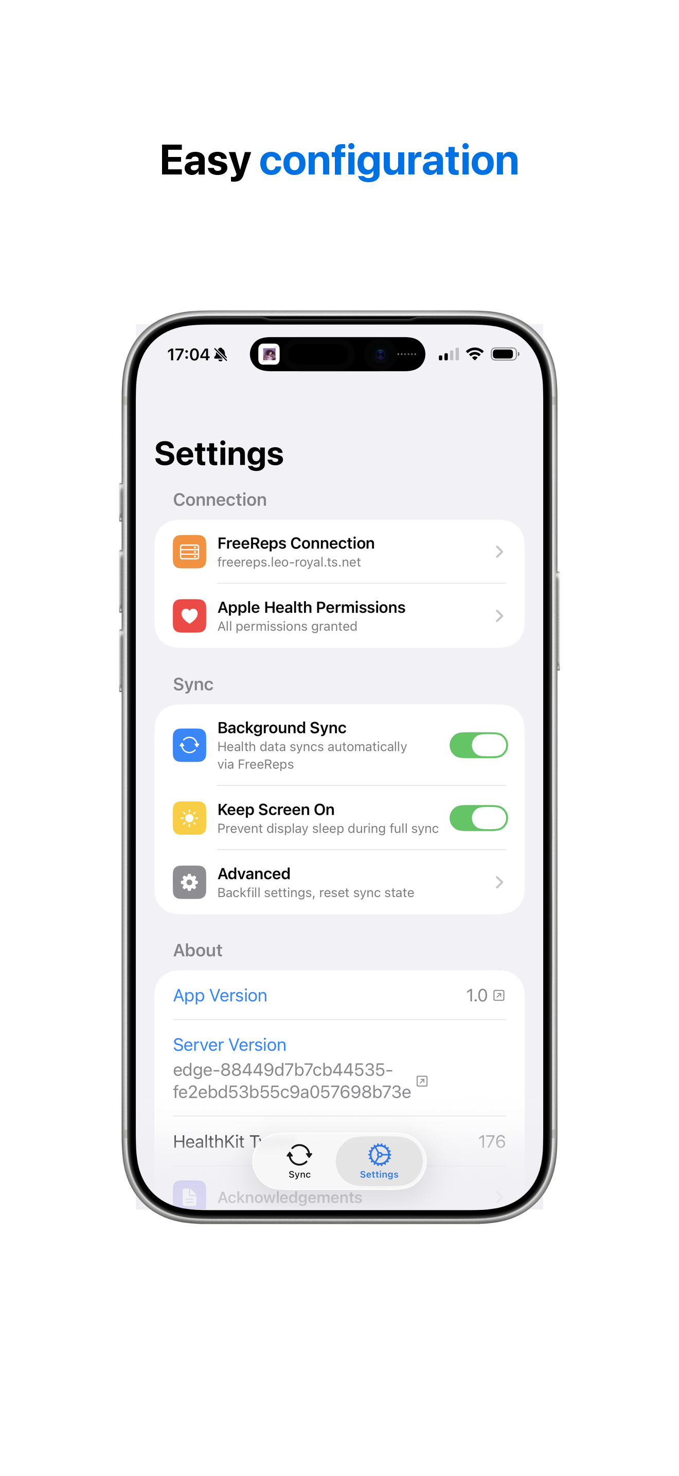 Easy server configuration